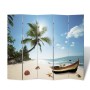 Folding screen divider 200x170 cm beach by vidaXL, Room dividers - Ref: Foro24-240478, Price: 129,25 €, Discount: %