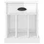 Glossy white nightstand 43x36x50 cm by vidaXL, Nightstands - Ref: Foro24-816348, Price: 34,16 €, Discount: %