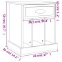 Glänzend weißer Nachttisch 43x36x50 cm von vidaXL, Nachttische - Ref: Foro24-816348, Preis: 34,16 €, Rabatt: %