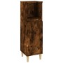 Armario de baño madera contrachapada roble ahumado 30x30x100 cm de vidaXL, Muebles de baño - Ref: Foro24-819809, Precio: 51,9...