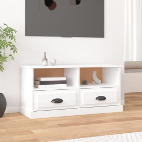 Mueble de TV madera contrachapada blanco brillo 93x35,5x45 cm de vidaXL, Muebles TV - Ref: Foro24-816466, Precio: 67,99 €, De...