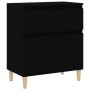 Aparador de madera contrachapada negro 60x35x70 cm de vidaXL, Aparadores - Ref: Foro24-819677, Precio: 59,99 €, Descuento: %