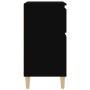 Aparador de madera contrachapada negro 60x35x70 cm de vidaXL, Aparadores - Ref: Foro24-819677, Precio: 59,99 €, Descuento: %