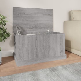 Gray Sonoma plywood storage trunk 70x40x38 cm by vidaXL, Storage trunks - Ref: Foro24-816510, Price: 54,84 €, Discount: %