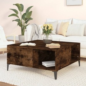 Smoked oak plywood coffee table 80x80x36.5 cm by vidaXL, Coffee table - Ref: Foro24-821105, Price: 69,59 €, Discount: %