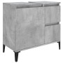 Armario de baño madera contrachapada gris hormigón 65x33x60 cm de vidaXL, Muebles de baño - Ref: Foro24-819832, Precio: 70,64...