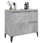 Armario de baño madera contrachapada gris hormigón 65x33x60 cm de vidaXL, Muebles de baño - Ref: Foro24-819832, Precio: 70,64...