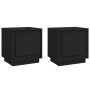 Mesitas de noche 2 uds madera contrachapada negro 44x35x45 cm de vidaXL, Mesitas de noche - Ref: Foro24-819839, Precio: 57,66...