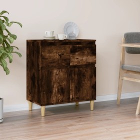 Aparador madera contrachapada color roble ahumado 60x35x70 cm de vidaXL, Aparadores - Ref: Foro24-819681, Precio: 57,99 €, De...