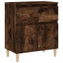 Aparador madera contrachapada color roble ahumado 60x35x70 cm de vidaXL, Aparadores - Ref: Foro24-819681, Precio: 57,52 €, De...