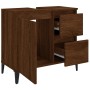 Badezimmerschrank Sperrholz braune Eiche 65x33x60 cm von vidaXL, Badezimmermöbel - Ref: Foro24-819835, Preis: 92,69 €, Rabatt: %