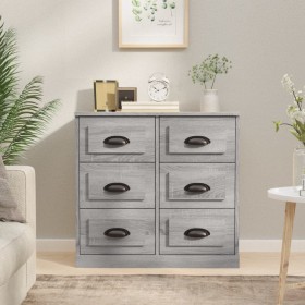 Sonoma gray plywood sideboard 70x35.5x67.5 cm by vidaXL, Sideboards - Ref: Foro24-816438, Price: 113,99 €, Discount: %