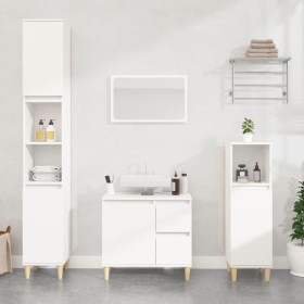 White plywood bathroom cabinet 30x30x190 cm by vidaXL, bathroom vanities - Ref: Foro24-819788, Price: 99,28 €, Discount: %