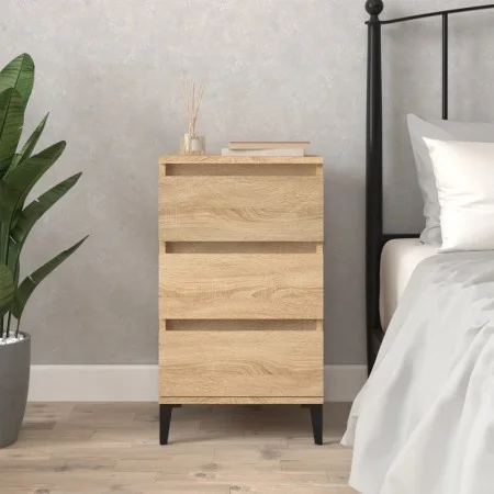 Sonoma oak plywood nightstand 40x35x70 cm by vidaXL, Nightstands - Ref: Foro24-819671, Price: 61,93 €, Discount: %