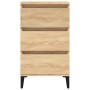 Mesita de noche madera contrachapada roble sonoma 40x35x70 cm de vidaXL, Mesitas de noche - Ref: Foro24-819671, Precio: 53,83...