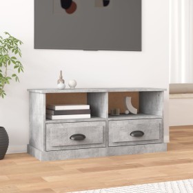 Concrete gray plywood TV cabinet 93x35.5x45 cm by vidaXL, TV Furniture - Ref: Foro24-816468, Price: 62,99 €, Discount: %