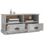 Concrete gray plywood TV cabinet 93x35.5x45 cm by vidaXL, TV Furniture - Ref: Foro24-816468, Price: 62,48 €, Discount: %