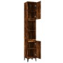 Armario de baño madera contrachapada roble ahumado 30x30x190 cm de vidaXL, Muebles de baño - Ref: Foro24-819801, Precio: 88,5...