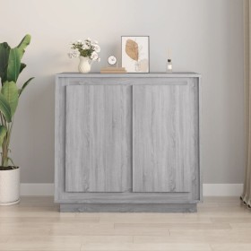 Aparador de madera contrachapada gris Sonoma 80x34x75 cm de vidaXL, Aparadores - Ref: Foro24-819890, Precio: 78,48 €, Descuen...