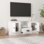 Glossy white plywood TV cabinet 100x35.5x45 cm by vidaXL, TV Furniture - Ref: Foro24-816458, Price: 69,70 €, Discount: %