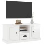 Mueble de TV madera contrachapada blanco brillo 100x35,5x45 cm de vidaXL, Muebles TV - Ref: Foro24-816458, Precio: 69,70 €, D...