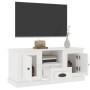 Mueble de TV madera contrachapada blanco brillo 100x35,5x45 cm de vidaXL, Muebles TV - Ref: Foro24-816458, Precio: 69,70 €, D...