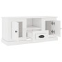 Mueble de TV madera contrachapada blanco brillo 100x35,5x45 cm de vidaXL, Muebles TV - Ref: Foro24-816458, Precio: 69,70 €, D...