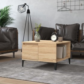 Oak Sonoma plywood coffee table 55x55x36.5 cm by vidaXL, Coffee table - Ref: Foro24-821087, Price: 50,36 €, Discount: %