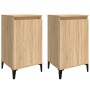 Mesitas de noche 2 uds madera contrachapada roble 40x35x70 cm de vidaXL, Mesitas de noche - Ref: Foro24-819651, Precio: 76,00...