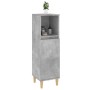 Armario de baño madera contrachapada gris hormigón 30x30x100 cm de vidaXL, Muebles de baño - Ref: Foro24-819808, Precio: 54,3...