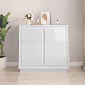 Glossy white plywood sideboard 80x34x75 cm by vidaXL, Sideboards - Ref: Foro24-819886, Price: 109,99 €, Discount: %