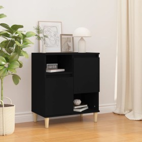 Aparador de madera contrachapada negro 60x35x70 cm de vidaXL, Aparadores - Ref: Foro24-821141, Precio: 85,99 €, Descuento: %