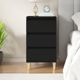 Black plywood nightstand 40x35x70 cm by vidaXL, Nightstands - Ref: Foro24-819661, Price: 47,99 €, Discount: %