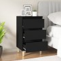 Black plywood nightstand 40x35x70 cm by vidaXL, Nightstands - Ref: Foro24-819661, Price: 53,42 €, Discount: %