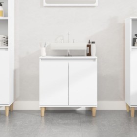 Glossy white plywood sink cabinet 58x33x60cm by vidaXL, bathroom vanities - Ref: Foro24-821254, Price: 56,19 €, Discount: %