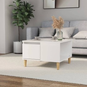 Glossy white plywood coffee table 55x55x36.5 cm by vidaXL, Coffee table - Ref: Foro24-821078, Price: 38,99 €, Discount: %