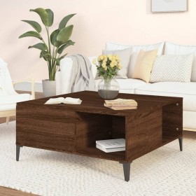 Brown oak plywood coffee table 80x80x36.5 cm by vidaXL, Coffee table - Ref: Foro24-821107, Price: 50,99 €, Discount: %