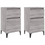 Mesitas de noche 2 uds color gris Sonoma 40x35x70 cm de vidaXL, Mesitas de noche - Ref: Foro24-819721, Precio: 84,52 €, Descu...