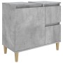 Armario de baño madera contrachapada gris hormigón 65x33x60 cm de vidaXL, Muebles de baño - Ref: Foro24-819824, Precio: 67,99...