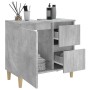 Armario de baño madera contrachapada gris hormigón 65x33x60 cm de vidaXL, Muebles de baño - Ref: Foro24-819824, Precio: 67,99...