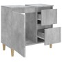 Armario de baño madera contrachapada gris hormigón 65x33x60 cm de vidaXL, Muebles de baño - Ref: Foro24-819824, Precio: 67,99...