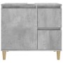 Armario de baño madera contrachapada gris hormigón 65x33x60 cm de vidaXL, Muebles de baño - Ref: Foro24-819824, Precio: 67,99...