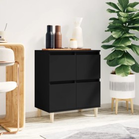 Black plywood sideboard 60x35x70 cm by vidaXL, Sideboards - Ref: Foro24-821157, Price: 73,35 €, Discount: %