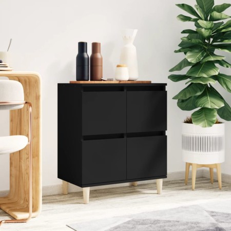 Black plywood sideboard 60x35x70 cm by vidaXL, Sideboards - Ref: Foro24-821157, Price: 73,24 €, Discount: %