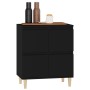 Aparador de madera contrachapada negro 60x35x70 cm de vidaXL, Aparadores - Ref: Foro24-821157, Precio: 73,24 €, Descuento: %