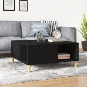 Mesa de centro madera contrachapada negro 80x80x36,5 cm de vidaXL, Mesas de centro - Ref: Foro24-821093, Precio: 48,23 €, Des...