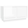 TV stand made of glossy white plywood 80x35x45 cm by vidaXL, TV Furniture - Ref: Foro24-819854, Price: 44,18 €, Discount: %