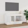 Mueble para TV madera contrachapada blanco brillo 80x35x45 cm de vidaXL, Muebles TV - Ref: Foro24-819854, Precio: 44,18 €, De...