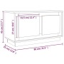 TV stand made of glossy white plywood 80x35x45 cm by vidaXL, TV Furniture - Ref: Foro24-819854, Price: 44,18 €, Discount: %