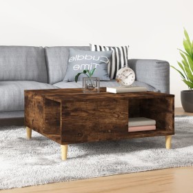 Smoked oak plywood coffee table 80x80x36.5 cm by vidaXL, Coffee table - Ref: Foro24-821097, Price: 46,88 €, Discount: %